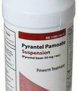 Pyrantel Pamoate (Strongid T)Liquid Suspension for Treating Hookworms Round worms Pinworms in Dogs Cats 32oz 50mg