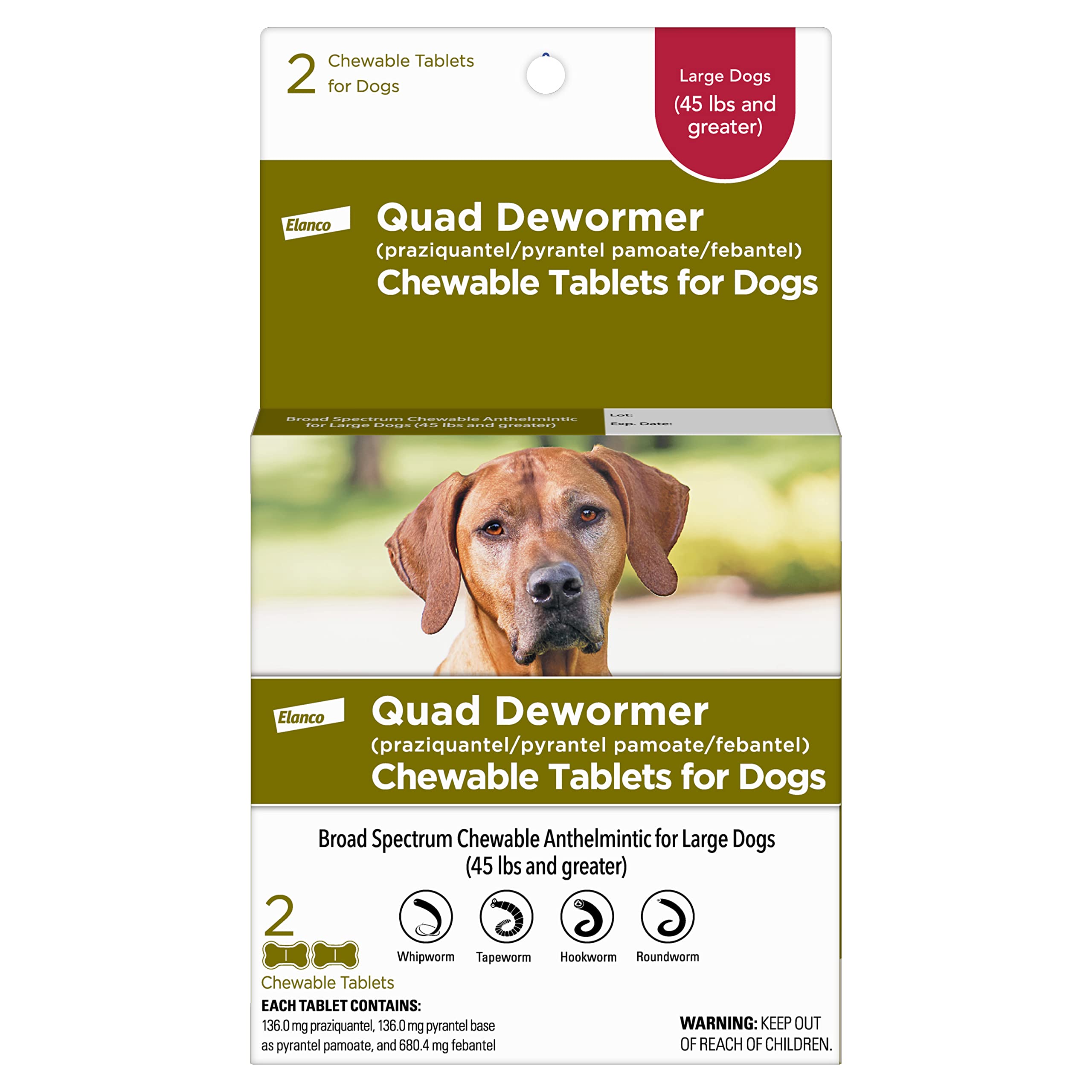 Elanco Quad Dewormer for Dogs Total Pooch