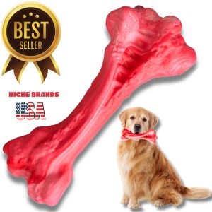 Indestructible Tough Bone Dog Toy with Beef Flavor 